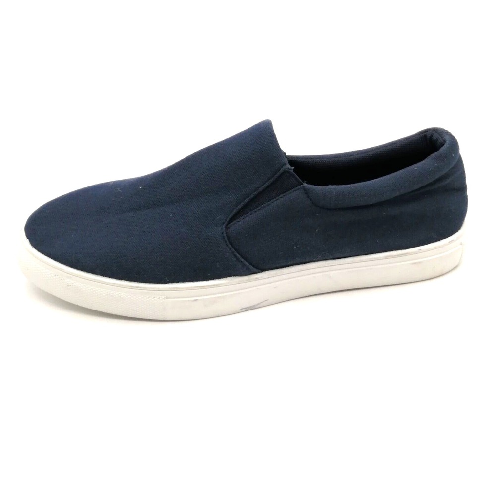 C & C California Womens Sneakers Navy Blue Loafer Elastic Insets Round Toe 9